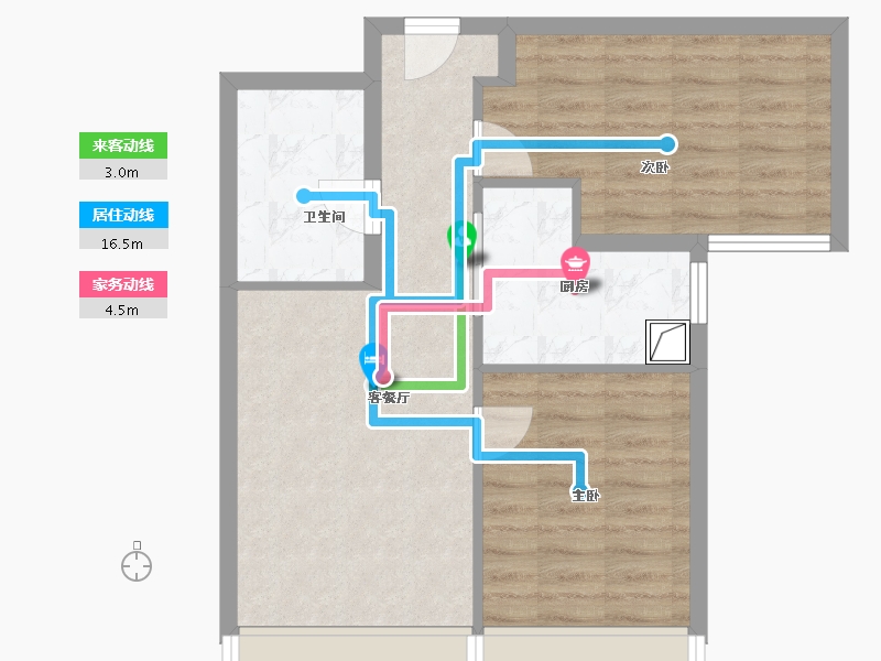 北京-北京市-北京建工·揽星宸-57.34-户型库-动静线