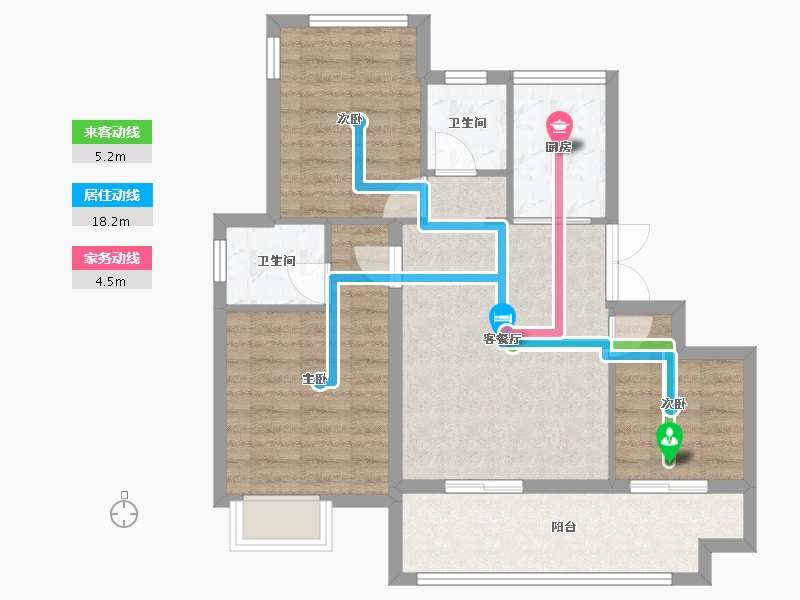 安徽省-合肥市-文一朗书轩-71.85-户型库-动静线