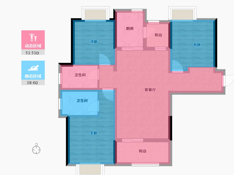 四川省-成都市-人居玖云府-81.15-户型库-动静分区