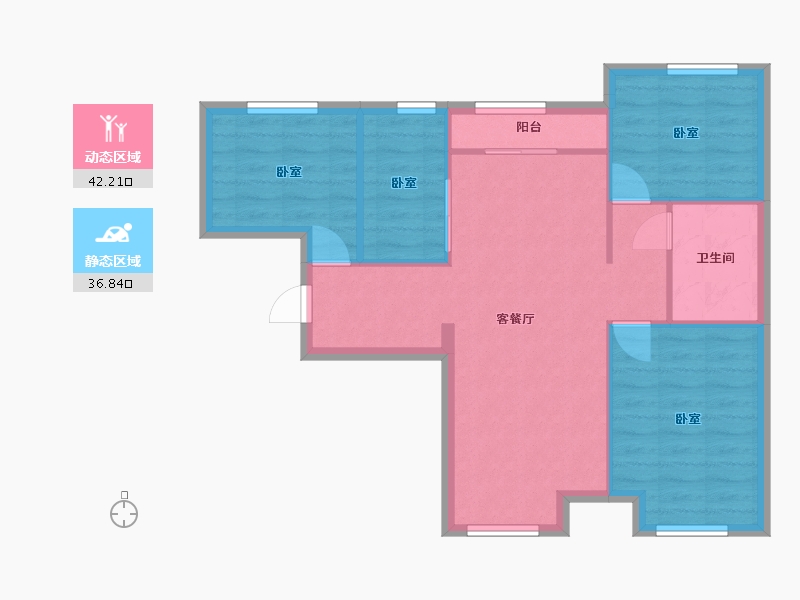 天津-天津市-万科海港城-三期-88.00-户型库-动静分区