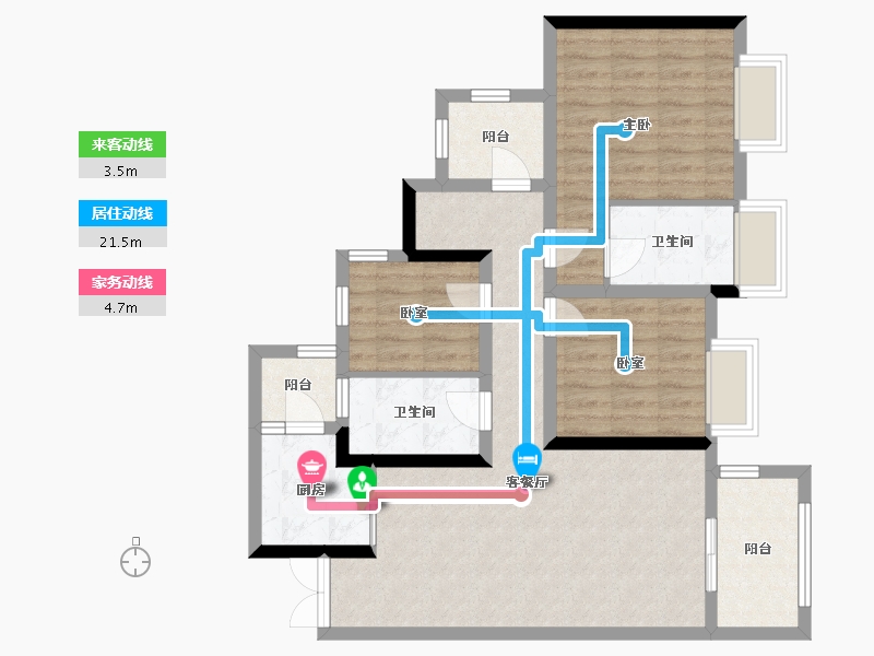 四川省-成都市-君悦时代-86.40-户型库-动静线