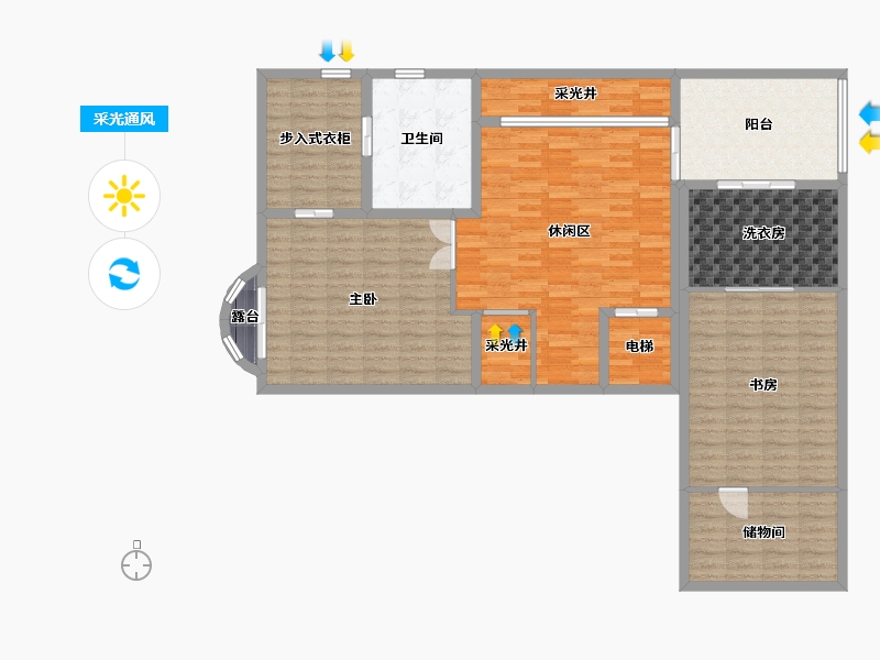 福建省-厦门市-水晶湖郡-120.00-户型库-采光通风