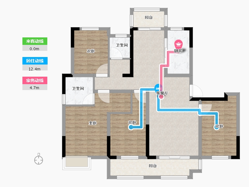 安徽省-阜阳市-奥特莱斯壹号院-112.00-户型库-动静线