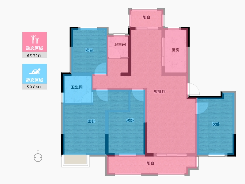 安徽省-阜阳市-奥特莱斯壹号院-112.00-户型库-动静分区