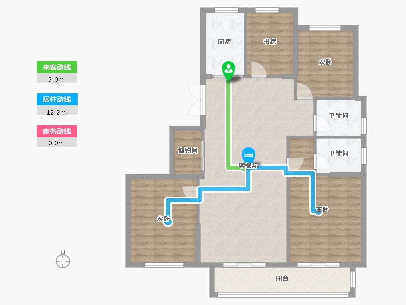 浙江省-温州市-霞庭湾-128.82-户型库-动静线