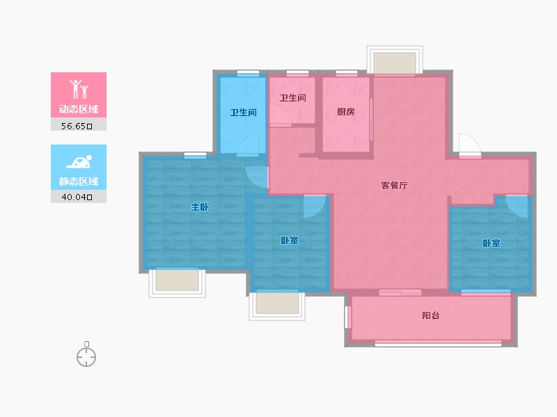 江西省-抚州市-喜乐壹号院-86.21-户型库-动静分区