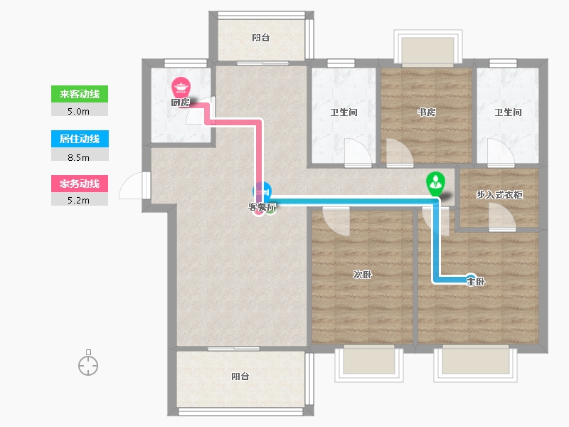 湖北省-黄冈市-力高·天悦府-96.00-户型库-动静线