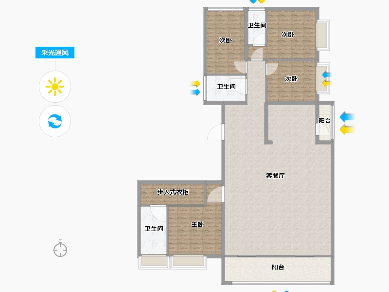 广东省-佛山市-建投恒福壹号-192.00-户型库-采光通风