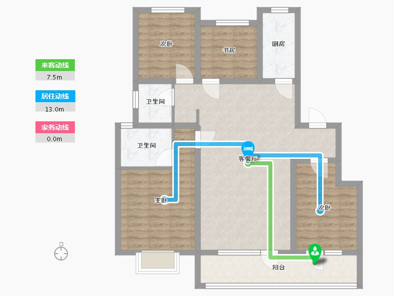 河北省-邯郸市-阳平-103.20-户型库-动静线