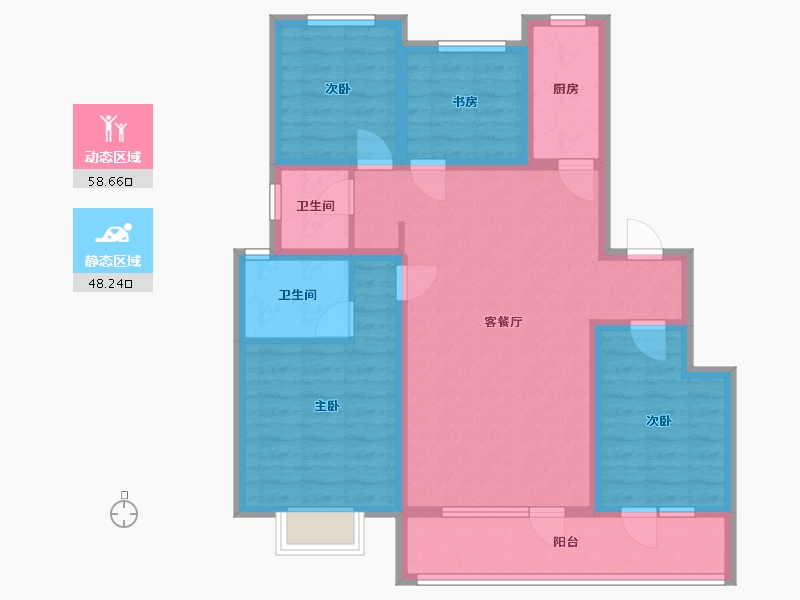 河北省-邯郸市-阳平-103.20-户型库-动静分区