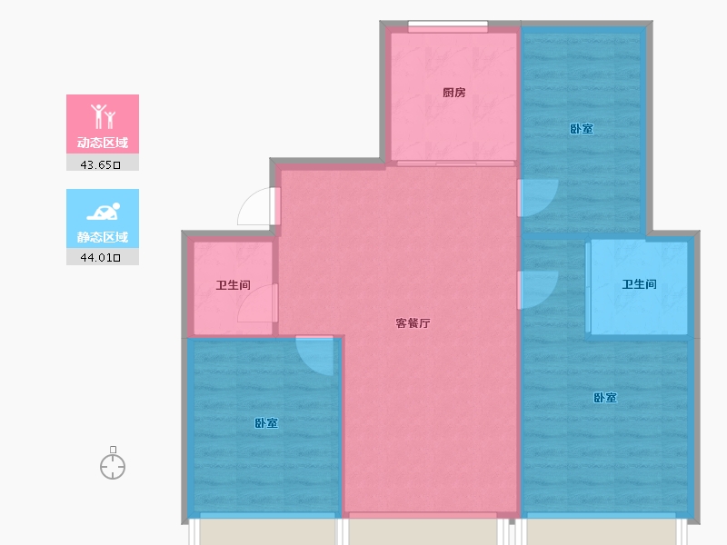 北京-北京市-北京建工·揽星宸-80.58-户型库-动静分区