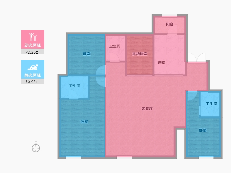 四川省-成都市-新希望经开兴东锦粼云境-114.03-户型库-动静分区