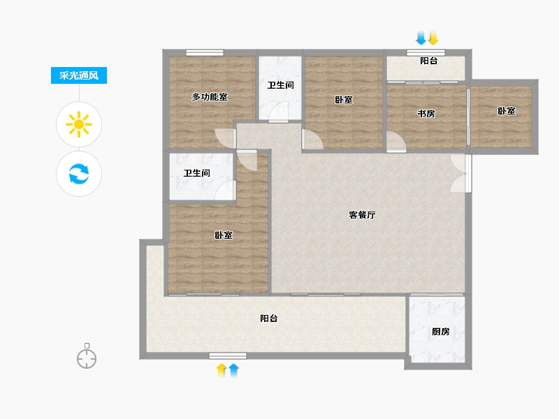 四川省-德阳市-众博·未来城-137.94-户型库-采光通风