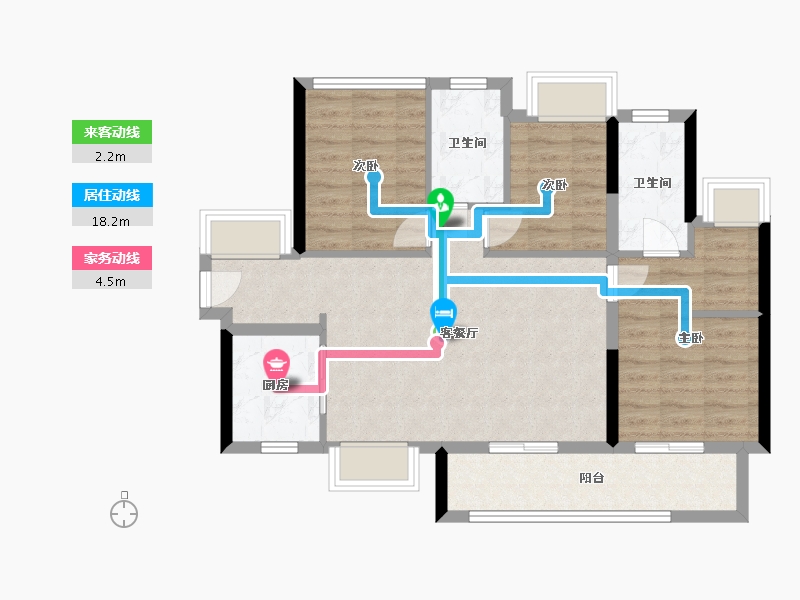 广东省-深圳市-安居尚龙苑-83.20-户型库-动静线