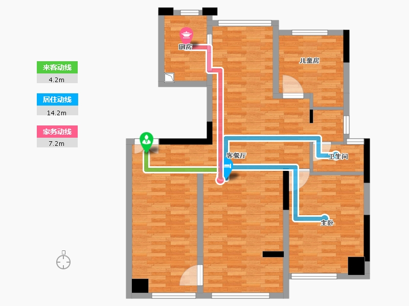 江西省-宜春市-东方·郡望府-117.25-户型库-动静线