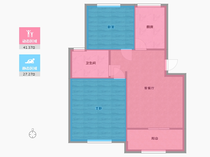 上海-上海市-三林世博家园-E区-58.55-户型库-动静分区