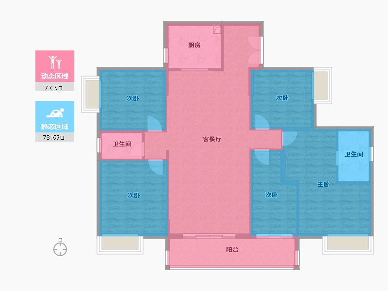 广东省-广州市-珑逸-140.00-户型库-动静分区