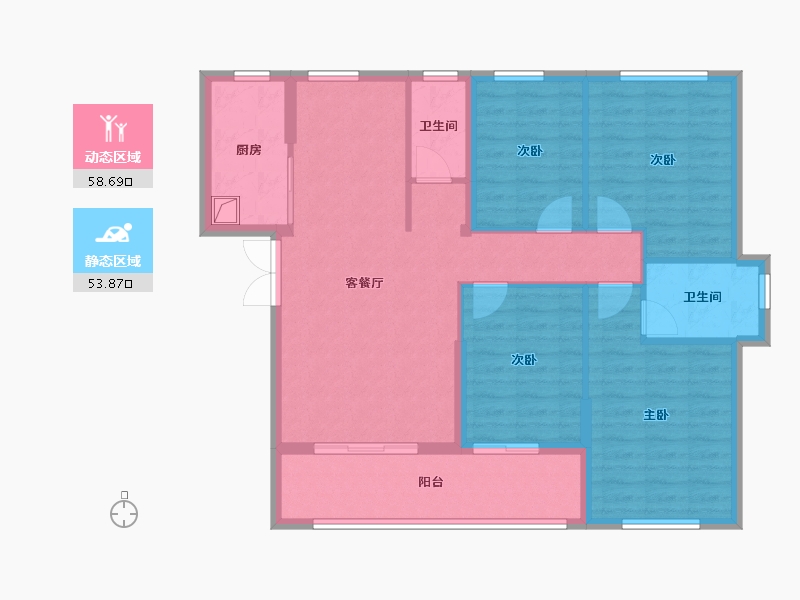 福建省-福州市-友谊家园-120.03-户型库-动静分区