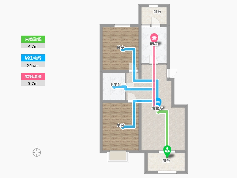 河北省-石家庄市-博锐枫景小区-72.80-户型库-动静线