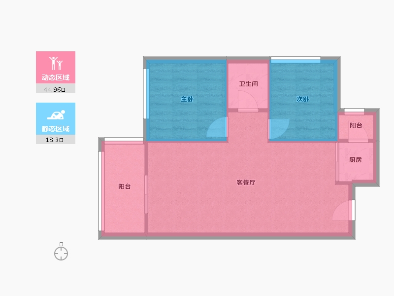 广东省-珠海市-珠江南湾-67.29-户型库-动静分区