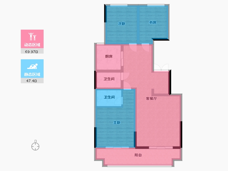 陕西省-渭南市-居苑华城小区-117.02-户型库-动静分区