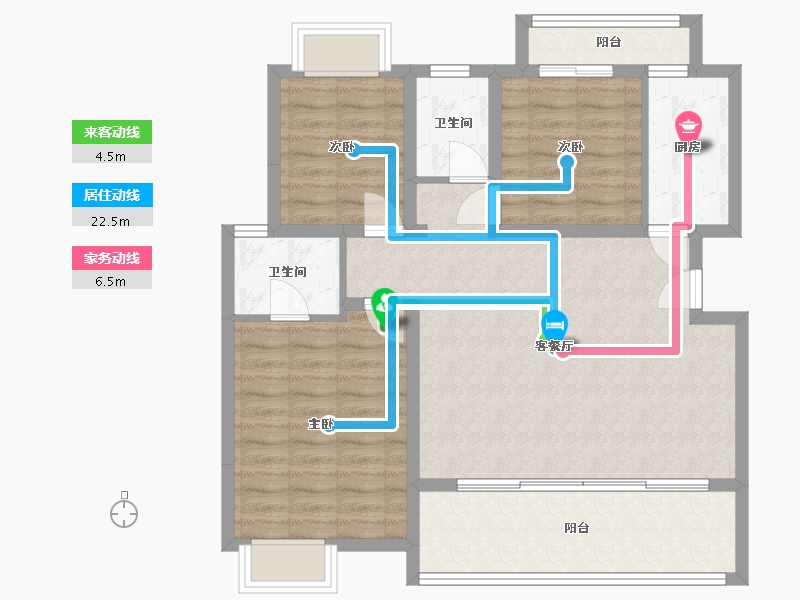 四川省-眉山市-芙蓉天府-85.76-户型库-动静线