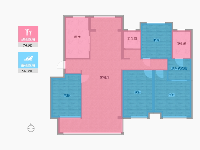 山东省-济宁市-祥生未来城-115.20-户型库-动静分区