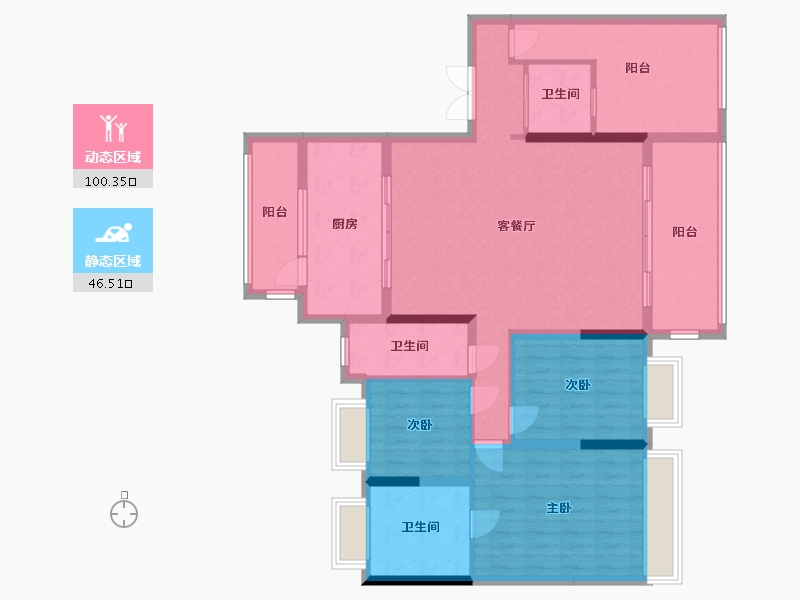 江苏省-苏州市-文禧-120.00-户型库-动静分区