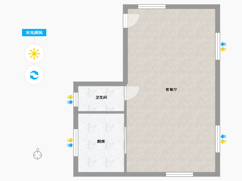 广东省-惠州市-肖屋村-73.60-户型库-采光通风