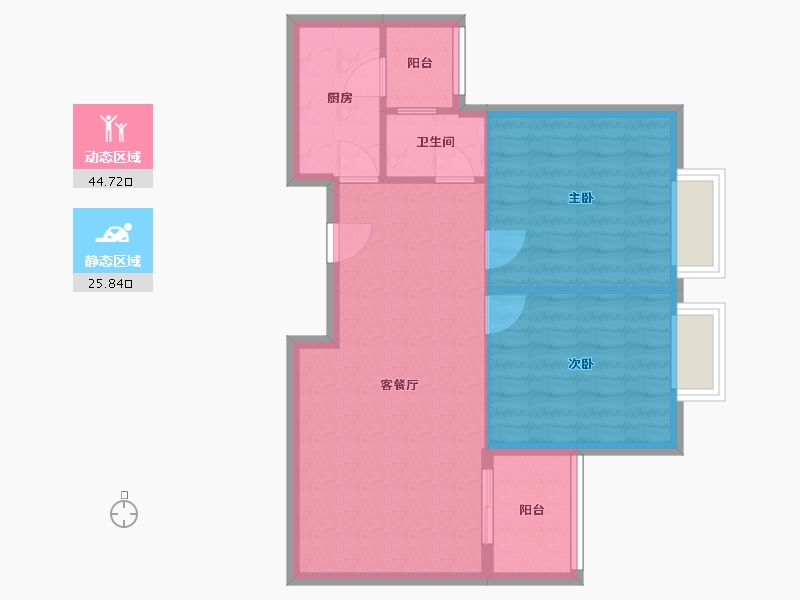 安徽省-蚌埠市-翰林世家-72.00-户型库-动静分区