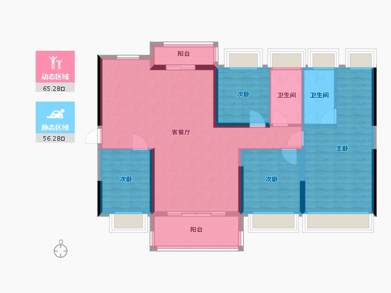 广东省-佛山市-博悦湾-116.00-户型库-动静分区