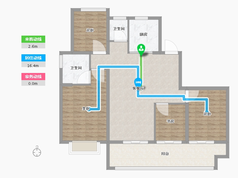 陕西省-咸阳市-渭水朝阳-113.01-户型库-动静线