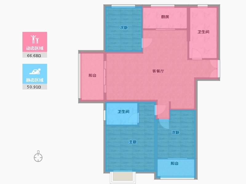 江苏省-连云港市-晶祥苑5号-106.40-户型库-动静分区