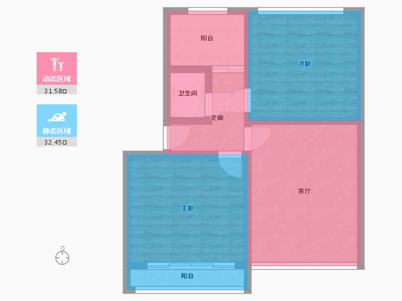 青海省-西宁市-地矿小区-C座-59.20-户型库-动静分区