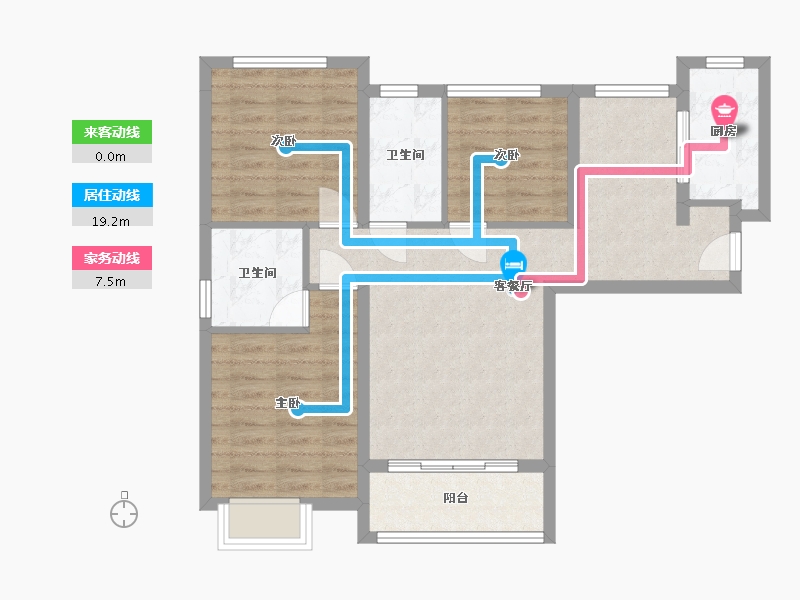 河南省-郑州市-胖庄一号院-78.00-户型库-动静线