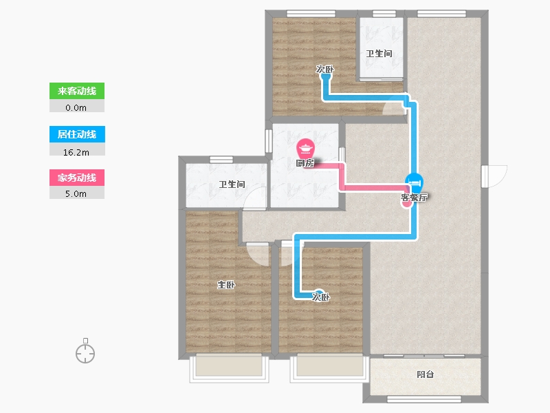 山东省-济南市-碧桂园翡翠雅郡-北区-115.48-户型库-动静线