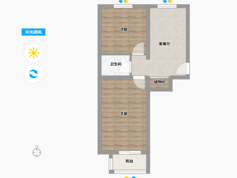 北京-北京市-顺源里10号楼-38.00-户型库-采光通风