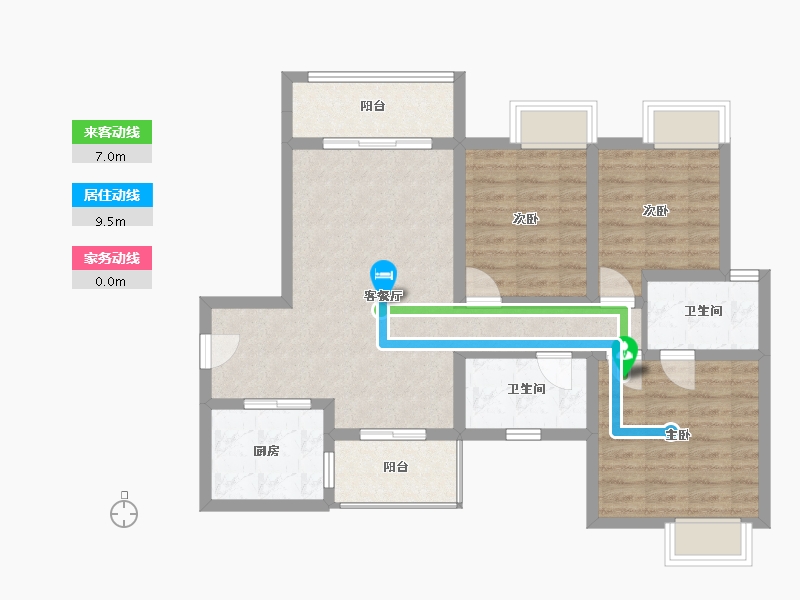 四川省-成都市-友谊花园-81.60-户型库-动静线