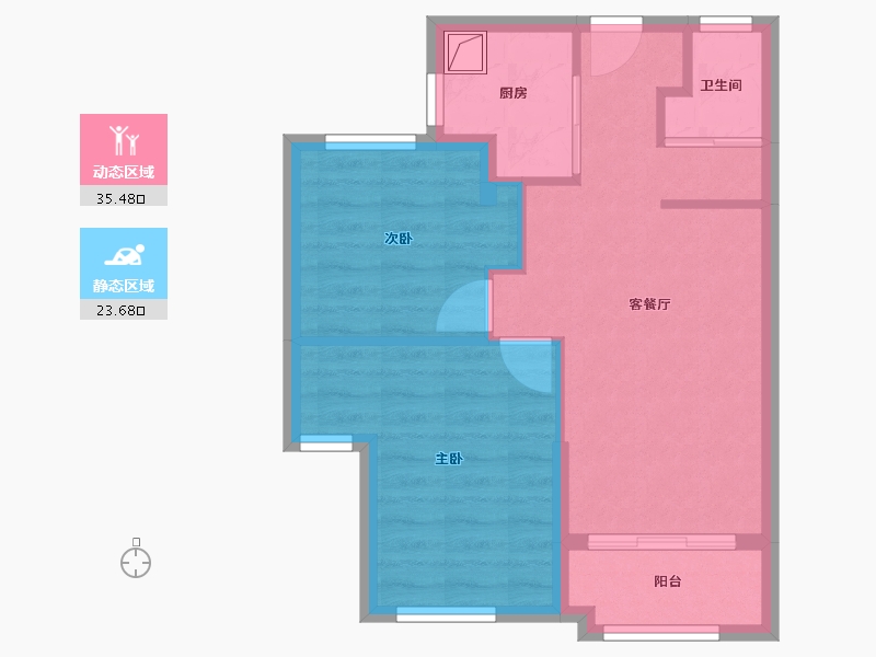 福建省-福州市-世茂东望-56.00-户型库-动静分区