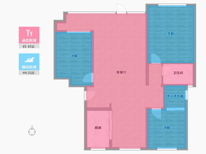 山东省-潍坊市-天泰学府壹号-101.60-户型库-动静分区