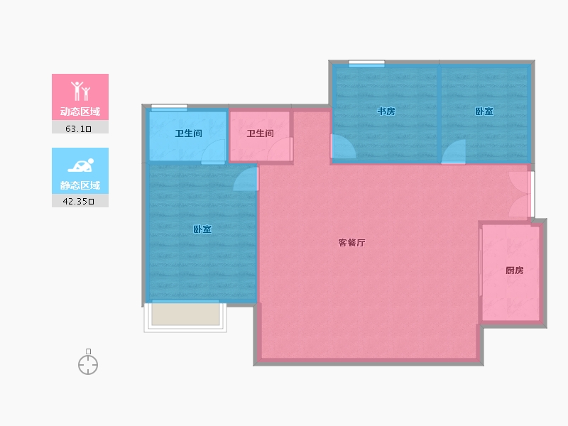 四川省-成都市-华建锦院-97.85-户型库-动静分区