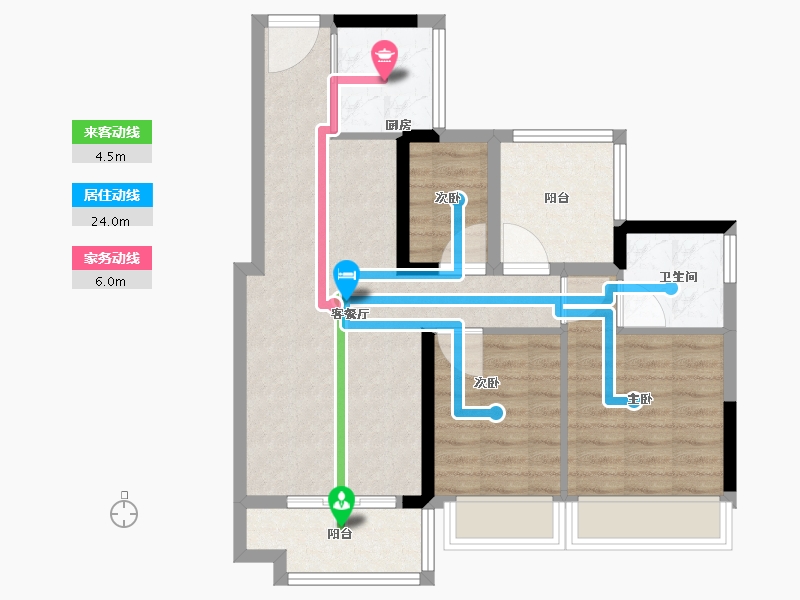 广东省-广州市-中铁·阅江来-71.00-户型库-动静线