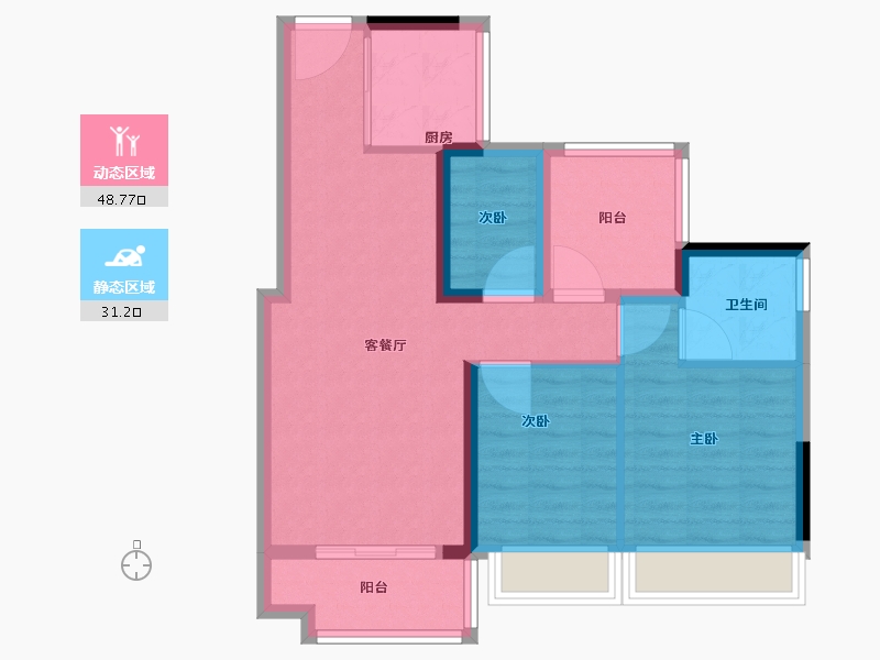 广东省-广州市-中铁·阅江来-71.00-户型库-动静分区