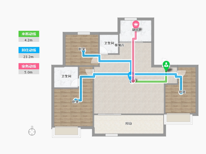 安徽省-合肥市-保利和光熙悦-102.68-户型库-动静线