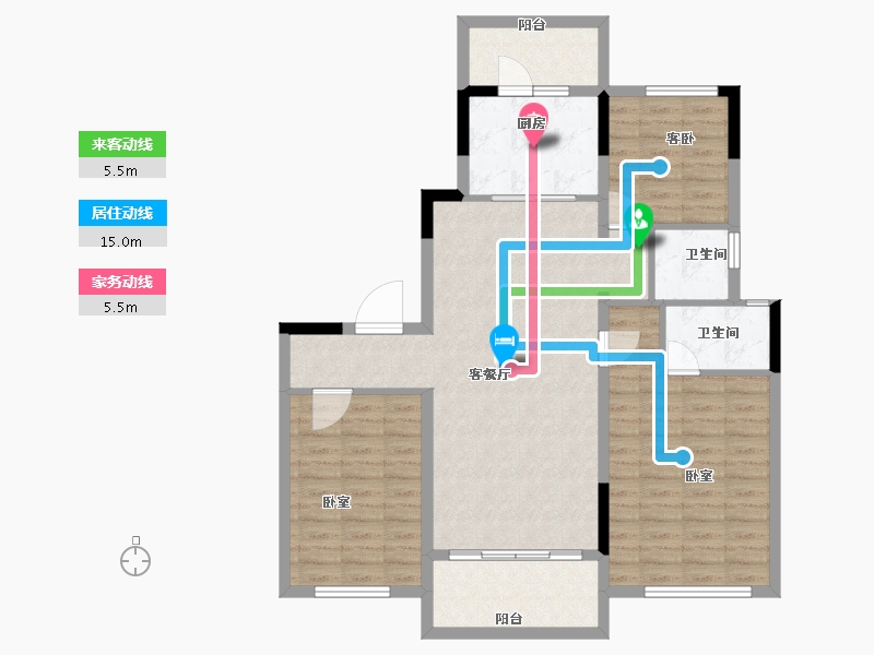 河南省-洛阳市-汝阳碧桂园二期-97.26-户型库-动静线