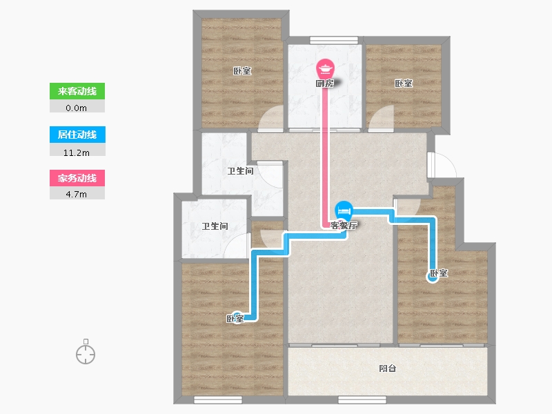 浙江省-杭州市-华昭府-88.77-户型库-动静线