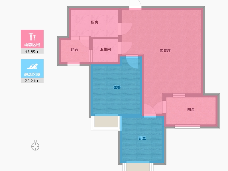 重庆-重庆市-天堡安置房2期-59.45-户型库-动静分区