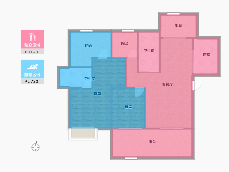 湖北省-恩施土家族苗族自治州-四季·未来城-100.58-户型库-动静分区