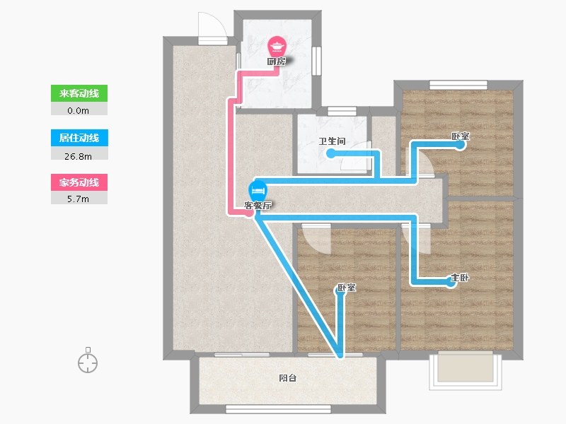 湖北省-武汉市-中交澄园-77.25-户型库-动静线