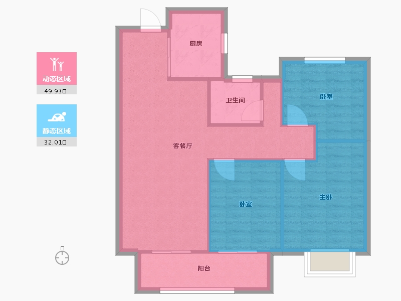 湖北省-武汉市-中交澄园-77.25-户型库-动静分区